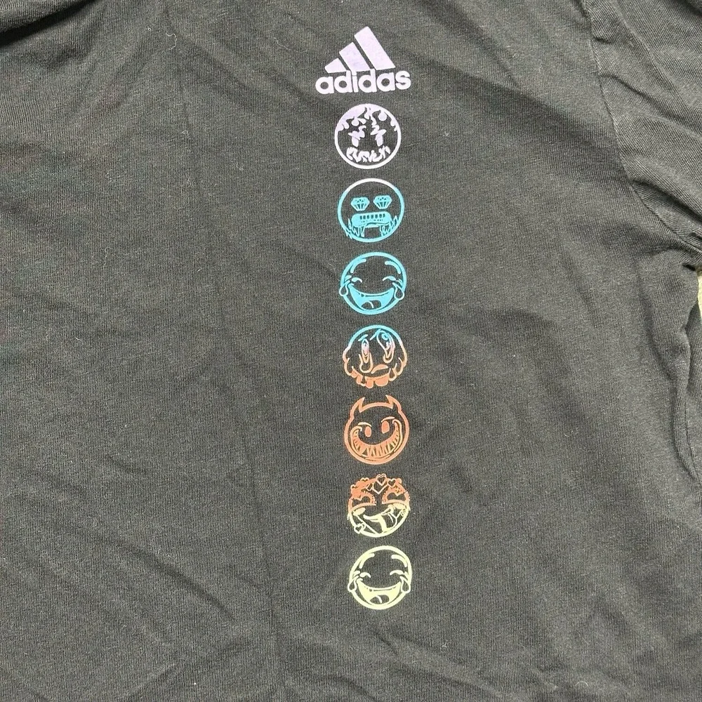 Adidas Shirt‎ Youth Small Black Long Sleeve Gym Tee Casual Boys